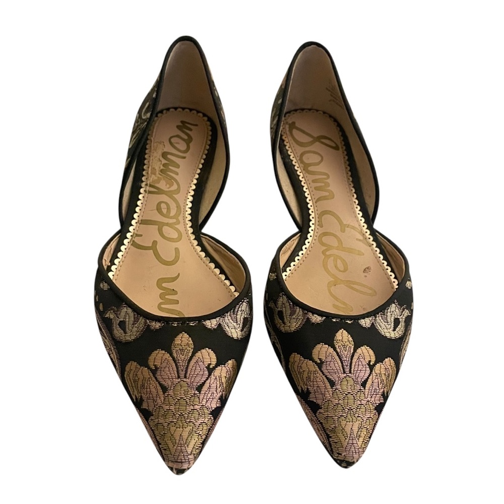 Sam Edelman Rodney D’ Orsay Flat Pointed Toe Womens Shoes 7.5 M Floral Brocade